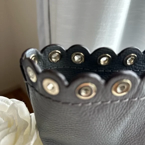 Kate Spade Grey Tote with Eyelet Trim. - Picture 3 of 5